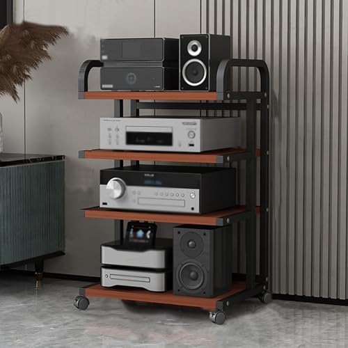 Media Stand Entertainment Center, Ecke Audio Video Storage Rack für Gaming, Plattenspieler und AV-Geräte, platzsparendes Design von Generisch
