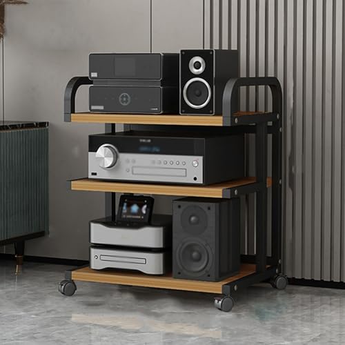 Media Stand Entertainment Center, Ecke Audio Video Storage Rack für Gaming, Plattenspieler und AV-Geräte, platzsparendes Design von Generisch