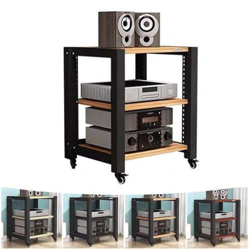 Medien-Stereo-Schrank mit 4 Ebenen, verstellbarer AV-Audio-Tower für Plattenspieler, CD-Player und Hi-Fi-Komponenten, robuste Unterhaltungsmöbel Medien-Stereo-Schrank mit 4 Ebenen, verstellbarer AV-Audio-Tower für Plattenspieler, CD-Player und Hi-Fi-Komponenten, robuste Unterhaltungsmöbel von Generisch