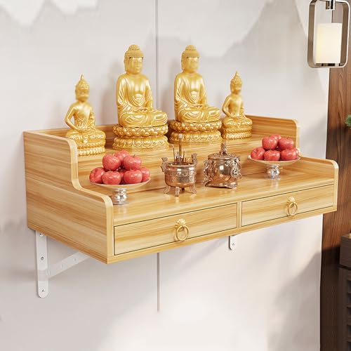 Meditations-Altar aus Massivholz, Wandmontage, Gebetstisch im chinesischen Stil, buddhistischer Schrein, Guan Gong Statue bietet Platz Meditations-Altar aus Massivholz, Wandmontage, Gebetstisch im chinesischen Stil, buddhistischer Schrein, Guan Gong Statue bietet Platz von Generisch