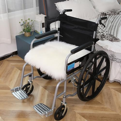 Medizinisches Schaffell Sitzpolster - Reine Wolle Fleece Rollstuhlkissen Weich Bequem Kissen für Auto oder Zuhause Medizinisches Schaffell Sitzpolster - Reine Wolle Fleece Rollstuhlkissen Weich Bequem Kissen für Auto oder Zuhause von Generisch