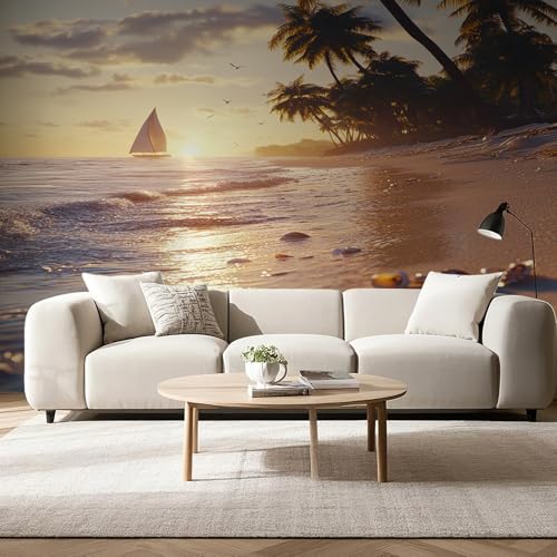 Meer Strand Sonnenlicht Tapete Selbstklebende Fototapete Tropische Palmen Ozean Tapeten Palmen Blätter Wandtapete Vinyl Wasserdicht Wandaufkleber für Wohnzimmer Schlafzimmer Küchen 300x210 cm Meer Strand Sonnenlicht Tapete Selbstklebende Fototapete Tropische Palmen Ozean Tapeten Palmen Blätter Wandtapete Vinyl Wasserdicht Wandaufkleber für Wohnzimmer Schlafzimmer Küchen 300x210 cm von Generisch