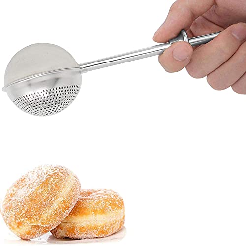 Mehlstaubwedel zum Backen, Einhandbedienung, 304 Edelstahl Puderzuckerstreuer Staubwedel, Pick Up und Staub Mehlsieb, Geschenkpaket Mehlstaubwedel zum Backen, Einhandbedienung, 304 Edelstahl Puderzuckerstreuer Staubwedel, Pick Up und Staub Mehlsieb, Geschenkpaket von Generisch