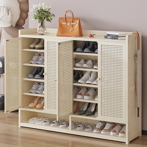 Mehrschichtiger Schuhschrank, stehender Schuhschrank mit schlankem Design für Eingangsbereich und Schlafzimmer (120 x 32 x 93 cm) von Generisch