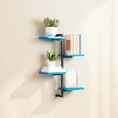Mehrschichtiges Blumenregal – Wandmontiertes Laminat-Bücherregal aus emailliertem Stahlrohr mit dicken Platten für Wohnzimmer, Schlafzimmer, Büro Mehrschichtiges Blumenregal – Wandmontiertes Laminat-Bücherregal aus emailliertem Stahlrohr mit dicken Platten für Wohnzimmer, Schlafzimmer, Büro von Generisch