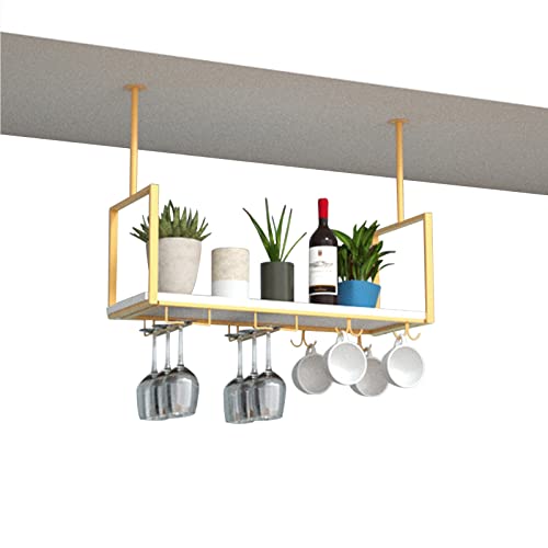 Mehrstöckiger Blumenständer aus Metall mit Eimer, schwimmender Weinglashalter, Deckenhängeregal für Pflanzen, Bar, Weingut, Restaurant-Dekor Mehrstöckiger Blumenständer aus Metall mit Eimer, schwimmender Weinglashalter, Deckenhängeregal für Pflanzen, Bar, Weingut, Restaurant-Dekor von Generisch