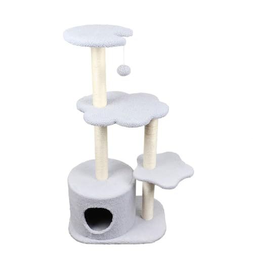 Mehrstöckiger Kratzbaum mit geschlossener Höhle, blauer Katzenturm & Kratzbaum, ideal für verspielte Katzen, platzsparendes Design, langlebige und stilvolle Haustiermöbel Mehrstöckiger Kratzbaum mit geschlossener Höhle, blauer Katzenturm & Kratzbaum, ideal für verspielte Katzen, platzsparendes Design, langlebige und stilvolle Haustiermöbel von Generisch