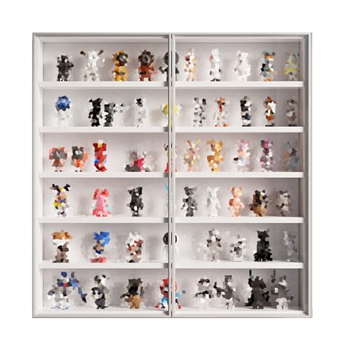 Mehrstöckiger Vitrine mit Glastür, ideal für die Organisation von Sammlerstücken, perfekt für Heimbüro, Spielzimmer oder Schlafzimmer von Generisch