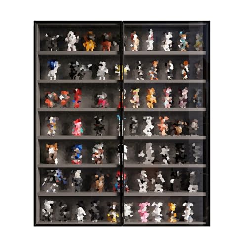Mehrstöckiger Vitrine mit Glastür, ideal für die Organisation von Sammlerstücken, perfekt für Heimbüro, Spielzimmer oder Schlafzimmer Mehrstöckiger Vitrine mit Glastür, ideal für die Organisation von Sammlerstücken, perfekt für Heimbüro, Spielzimmer oder Schlafzimmer von Generisch