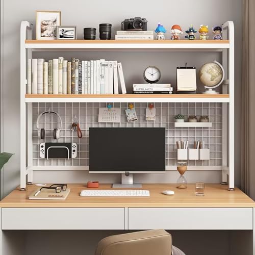 Mehrstöckiges Schreibtisch-Bücherregal, platzsparende Aufbewahrungslösung für Büro, Wohnheim und Zuhause von Generisch
