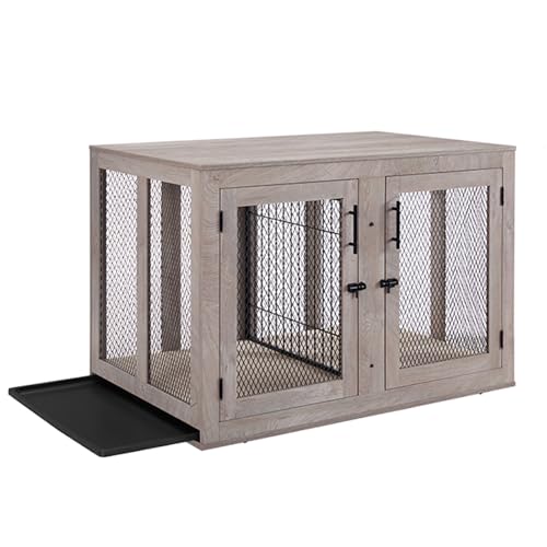 Mehrzweck-Hundebox aus Holz mit Tablett – Tragkraft oben 72,6 kg, gute Belüftung, ideal als Möbel oder Nachttisch für kleine bis mittelgroße Hunde Mehrzweck-Hundebox aus Holz mit Tablett – Tragkraft oben 72,6 kg, gute Belüftung, ideal als Möbel oder Nachttisch für kleine bis mittelgroße Hunde von Generisch
