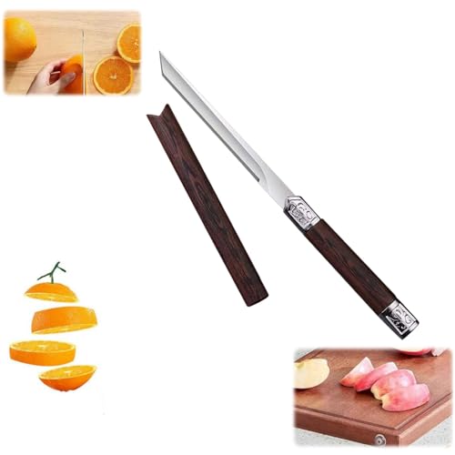 Mehrzweck Obstmesser für den Außenbereich mit Scheide, Multifunktionales Obstmesser für den Außenbereich mit Hülle, scharfes Messer mit Edelstahlklinge (1 PC) von Generisch