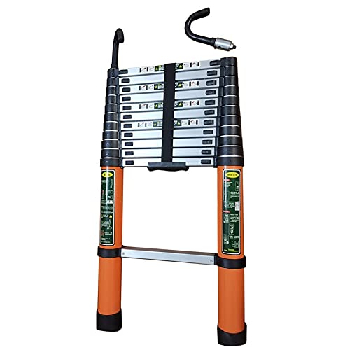 Mehrzweck-Teleskopleiter – ausziehbare Aluminiumleiter mit abnehmbarem Haken, 8 m bis 2 m, ideal für Hausgarten und DIY-Projekte, kompaktes und tragbares Design von Generisch