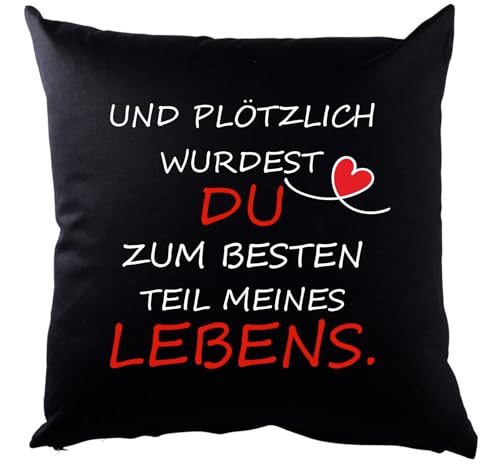 Meinlieblingsstueck24 Zierkissen -Und plötzlich wurdest Du zum Besten Teil meines Lebens. - Sofakissen Deko-Kissen Kuschelkissen schwarz 37 x 37 cm Geschenk, Valentinstag, Bedruckt Meinlieblingsstueck24 Zierkissen -Und plötzlich wurdest Du zum Besten Teil meines Lebens. - Sofakissen Deko-Kissen Kuschelkissen schwarz 37 x 37 cm Geschenk, Valentinstag, Bedruckt von Generisch