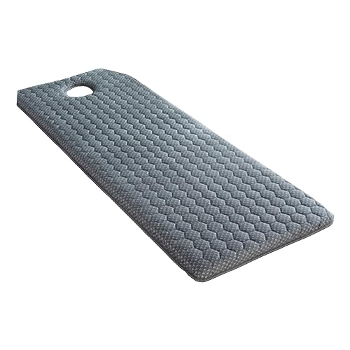 Memory-Foam-Matratze mit trapezförmigem Kopfbereich und Atemloch, Grau, 60 x 190 cm, 2 cm, Spa-Tisch-Matratzenschoner von Generisch