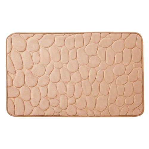 Memory Schaum Badematte – Saugfähiges Plüschmaterial, Badezimmerteppich Fußmatte | Rutschhemmender Badvorleger Steinmustertextur, Wasserabsorbierender Teppich Für Dusche Badezimmergestaltung Memory Schaum Badematte – Saugfähiges Plüschmaterial, Badezimmerteppich Fußmatte | Rutschhemmender Badvorleger Steinmustertextur, Wasserabsorbierender Teppich Für Dusche Badezimmergestaltung von Generisch