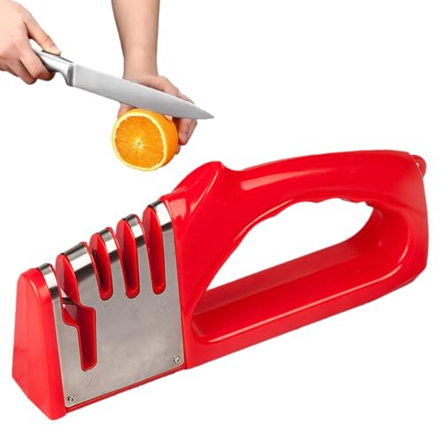 Messerschärfer - Cutter-Mieter für Küchenmesser | Manuelle Messermieter | 4-stufiger manueller Cutter-Mieter mit weichem Griff | Küchenmieter von Generisch