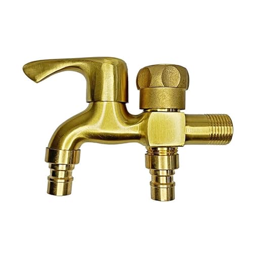 Messing 2-Wege-Gartenhahn-Verteiler, 3/4 Zoll Doppelauslass-Schlauchanschluss, langlebiger Outdoor-Wasserhahn-Adapter für effiziente Bewässerung und Bewässerung Messing 2-Wege-Gartenhahn-Verteiler, 3/4 Zoll Doppelauslass-Schlauchanschluss, langlebiger Outdoor-Wasserhahn-Adapter für effiziente Bewässerung und Bewässerung von Generisch