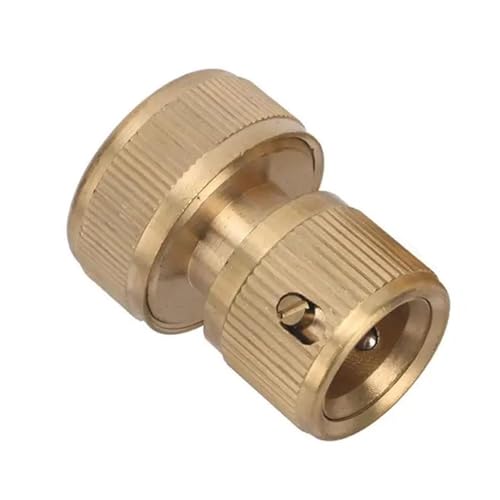 Messing 3/4 "Rohr Schnellverbinder Waterstop Schnell Compling 19mm Rohr Wasserhahn Auto Waschen Wasser Rohr Armaturen(Bronze Yellow) von Generisch