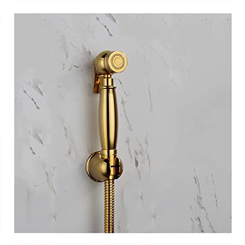 Messing-Bidet-Sprüh-Set mit glänzendem Titan-Gold-Finish, Einzelne kalte Handbrause für persönliche Hygiene, quadratischer Shattaf-Duschkopf mit Kupferventil für Bidet-Wasserhahn-Wasserhahn Messing-Bidet-Sprüh-Set mit glänzendem Titan-Gold-Finish, Einzelne kalte Handbrause für persönliche Hygiene, quadratischer Shattaf-Duschkopf mit Kupferventil für Bidet-Wasserhahn-Wasserhahn von Generisch