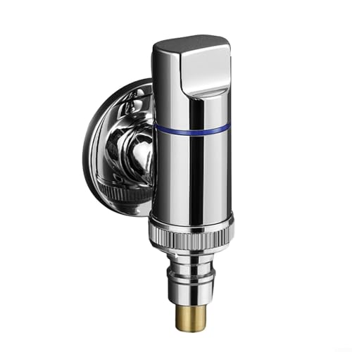Messing Eckventil Chrom Wasserversorgung Wasserhahn Waschbecken Eckabsperrventil Waschmaschine Absperrventil Wandmontage Wasserabsperrventil (Silber) von Generisch