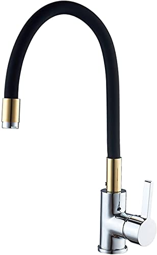 Messing-Küchenarmatur mit Wasserfallauslauf, schwenkbarer Mischbatterie für Spüle, Warm- und Kaltwasserversorgung, moderne Küchenspüle, einfach zu installieren und zu verwenden von Generisch