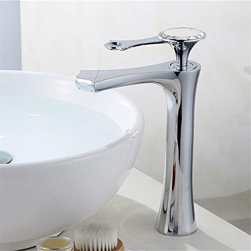 Messing Küchenspüle Wasserhahn Einloch Einhebelmischer Chrom mit Kristallgriff Eleganter Goldwaschtischarmatur für WC und Küche Messing Küchenspüle Wasserhahn Einloch Einhebelmischer Chrom mit Kristallgriff Eleganter Goldwaschtischarmatur für WC und Küche von Generisch