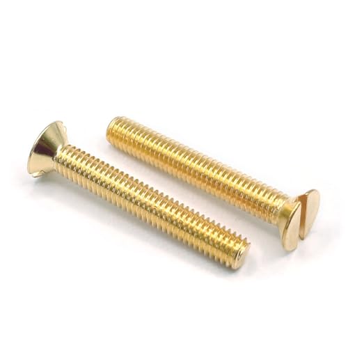 Messing-Schraube mit Senkkopf + Schlitz - DIN 963 - gelb (M8 x 30, 5 Stück) von Generisch