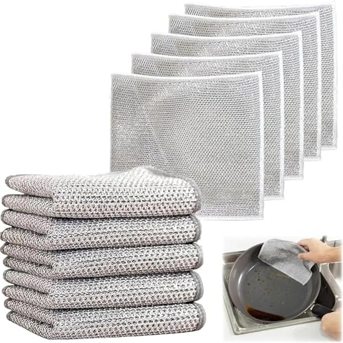 Metal Cleaning Cloth Non Scratching,Cleaning Cloth Metal for Dishes,Scour Cloth Kitchen for Cleaning Pots and Pans,Metallic Fiber Cloth for Stainless Steel,Cleaning Rags for Housekeeping(30PCS,Double Metal Cleaning Cloth Non Scratching,Cleaning Cloth Metal for Dishes,Scour Cloth Kitchen for Cleaning Pots and Pans,Metallic Fiber Cloth for Stainless Steel,Cleaning Rags for Housekeeping(30PCS,Double von Generisch
