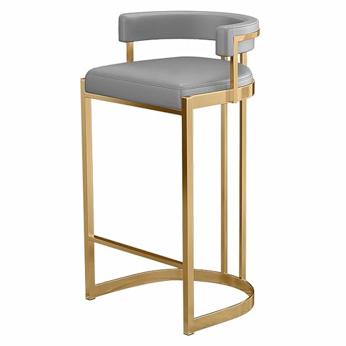 Metall-Barhocker, Frühstücks-Hochhocker mit PU-Leder, weich gepolsterte Stühle mit Rückenlehne, Kücheninsel, Thekenstühle – stilvolle Sitzlösung für Frühstücksbar oder Kücheninsel Metall-Barhocker, Frühstücks-Hochhocker mit PU-Leder, weich gepolsterte Stühle mit Rückenlehne, Kücheninsel, Thekenstühle – stilvolle Sitzlösung für Frühstücksbar oder Kücheninsel von Generisch