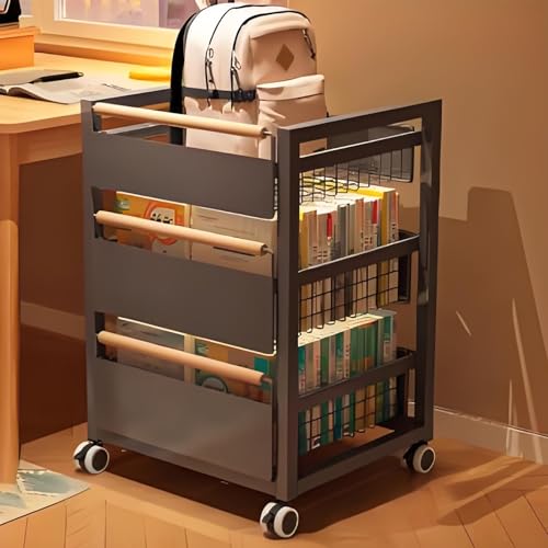Metall-Bücherregal, einzigartiges drehbares Design, offenes Regal, Bücherregal für Arbeitszimmer, Wohnzimmer, Schlafzimmer, Büros Metall-Bücherregal, einzigartiges drehbares Design, offenes Regal, Bücherregal für Arbeitszimmer, Wohnzimmer, Schlafzimmer, Büros von Generisch