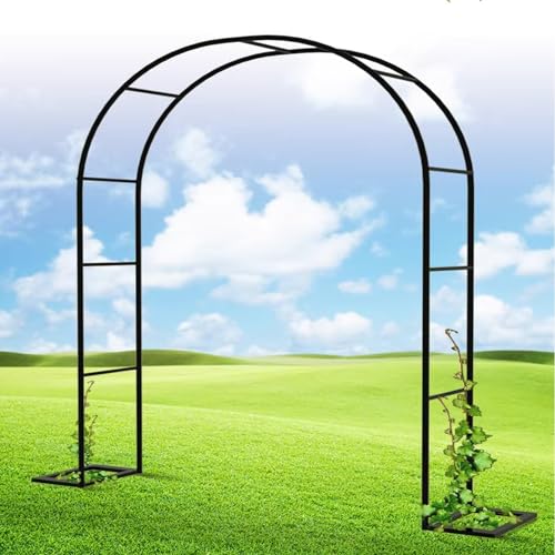 Metall Gartenbogen - Eisen Pergola für Pflanzen Blumenstützbogen Hochzeit Spalier Ballonbogen Klettern Clematis Gartenpavillon (Größe:300x2) von Generisch