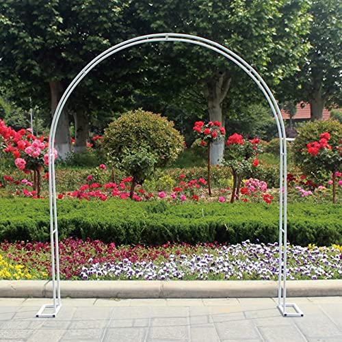 Metall Gartenbogen Laube Rose Spalier Torbogen Extra Breit Gartenlaube Torbogen Rosenbogen mit Sockel Wetterbeständig Rosenbögen Hochzeitsbogen für Garten Rasen Hinterhof Terrasse Schwarz 120 x 220 cm von Generisch