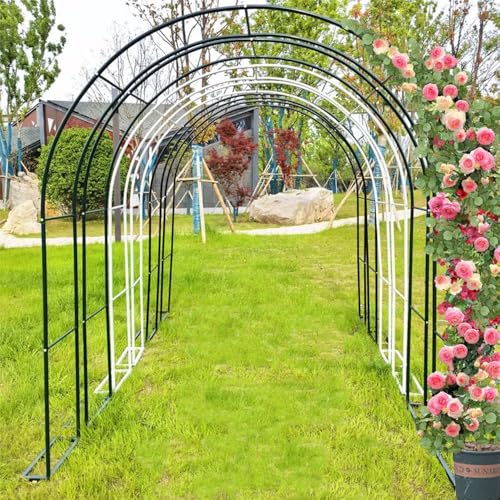 Metall-Gartenbogen Rankgitter für Kletterpflanzen, stabile Outdoor-Gartenlaube für Party- und Urlaubsdekorationen von Generisch