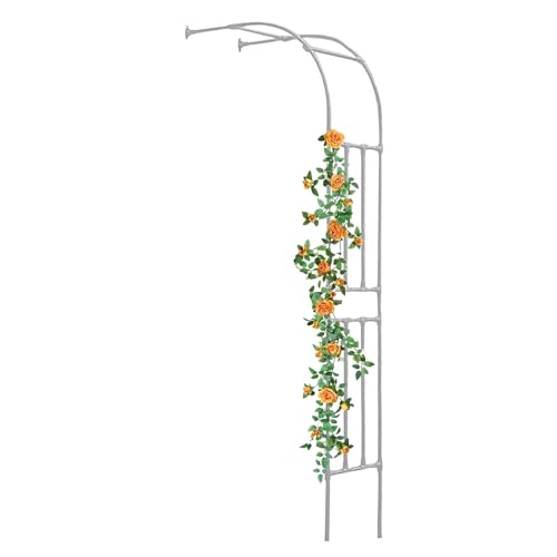 Metall Gartenbogen Rankhilfe Rustikale Pergola Laube für Hochzeit & Outdoor Dekor Wetterfestes Spiral-Design für Kletterpflanzen & Rosen von Generisch