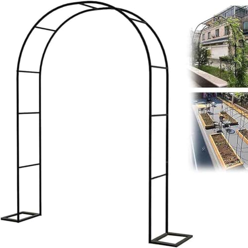 Metall Gartenbogen Schwerlast Laube für Kletterpflanzen Garten Rankgitter Bogen mit starker Unterstützung Große Hochzeitsbögen Dekorativer Torbogen für draußen sogar von Generisch
