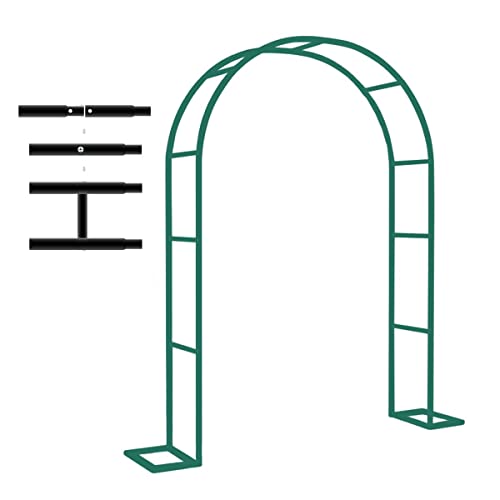 Metall Gartenlaube Rankhilfe Rankbogen Rostfrei Rosentorbogen für Ranken, Blumen & Tomatenpflanzen Hochzeit Zeremonie Dekoration Erhältlich in 3 Größen B180xH220cm, B286xH220cm, B350xH220cm von Generisch