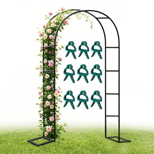 Metall-Laube für Kletterpflanzen, rostfreie Gartenpergola-Unterstützung für Glyzinie, Hochzeitsbogen, Outdoor-Dekoration, 100 cm Breite x 220 cm Höhe Metall-Laube für Kletterpflanzen, rostfreie Gartenpergola-Unterstützung für Glyzinie, Hochzeitsbogen, Outdoor-Dekoration, 100 cm Breite x 220 cm Höhe von Generisch