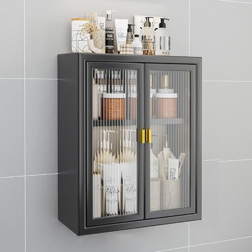 Metall-Medizinschrank, Badezimmerschrank, Wandhalterung mit Glastüren, Badezimmer-Wandschrank, über der Toilette, Hängeschrank für Badezimmer, Küche, Schlafzimmer, Schlafsäle (Schwarz, 40 x 14 x 50 cm Metall-Medizinschrank, Badezimmerschrank, Wandhalterung mit Glastüren, Badezimmer-Wandschrank, über der Toilette, Hängeschrank für Badezimmer, Küche, Schlafzimmer, Schlafsäle (Schwarz, 40 x 14 x 50 cm von Generisch