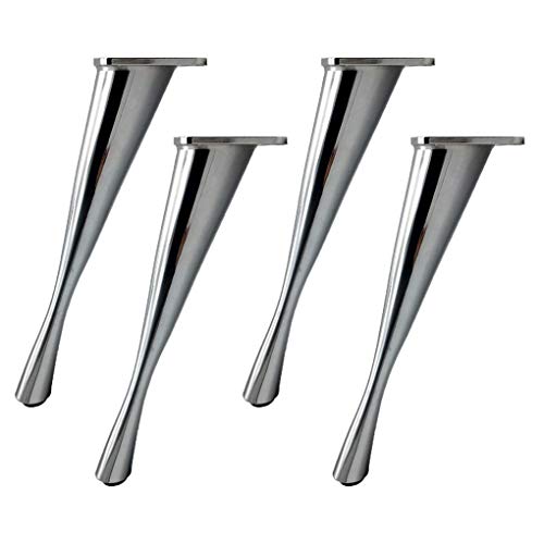 Metall-Möbelbeine, 23 cm Höhe, Zinklegierung, Küchenfüße, Ersatz-Set mit 4 Stück, für Sofa, Schreibtisch, Bett, Schrank, Beine mit Schrauben von Generisch