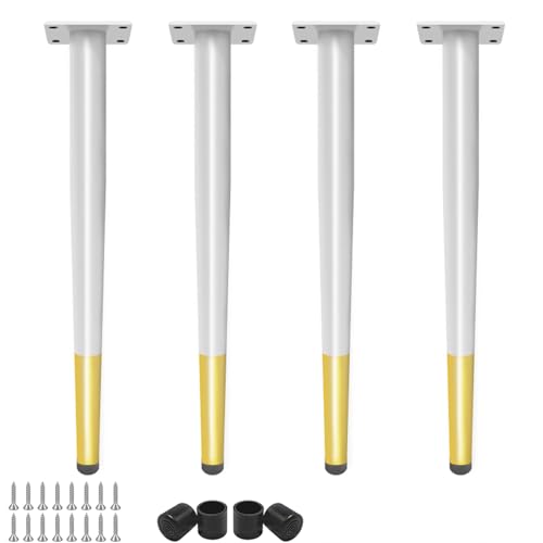 Metall-Möbelbeine, 4 Stück, verstellbare konische Füße für DIY-Ersatz auf Sofa, Schrank, Kommode, Stuhl und Couch, mit Schrauben von Generisch
