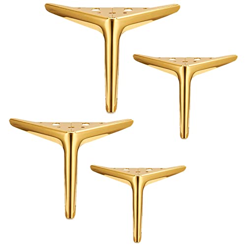 Metall-Möbelbeine – 4 schwarze Ersatzbeine für Sofa, Tisch, Schrank, Kleiderschrank, Nachttisch – Stützbeine, Höhe 18 cm, moderne Heimdekoration von Generisch