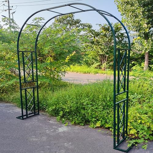 Metall-Pergola-Rosenbogen – 8 Pflanzenstütz-Clips, verstellbare Gartenspalier-Laube für Kletterranken, perfekt für Hinterhof-Events (grün B x H x T 180 x 270 x 40 cm) von Generisch