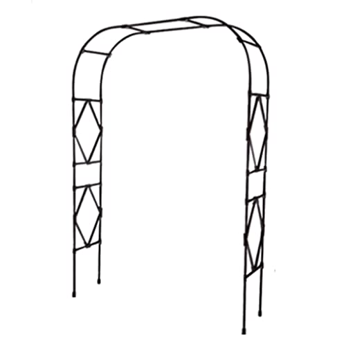 Metall Rosenbogen Rankhilfe Pergola Laube für Kletterpflanzen Outdoor Zeremonie Dekor Dekorative Gartenlaube für Rosen und Reben Langlebige Gartenstruktur von Generisch