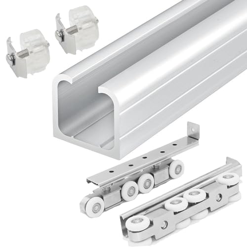 Metall-Schiebetürschienensystem, oben aufgehängte Soft-Close-Schiene für reibungslosen Betrieb, ideal für platzsparende Innentüren von Generisch