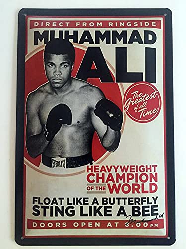 Metall Schild 20x30cm Muhammad Ali Heavy Weight Champion Blechschild von Generisch