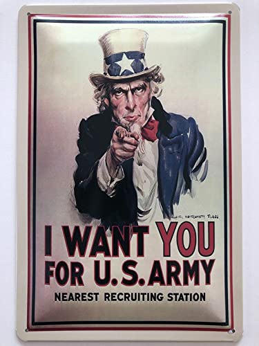 Metall Schild 20x30cm Urlaub I want you for US Army Blechschild Metall Schild 20x30cm Urlaub I want you for US Army Blechschild von Generisch