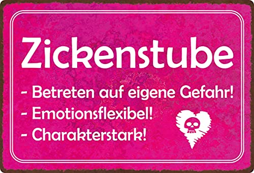 Metall Schild 20x30cm Zickenstube Sprüche Blechschild Metall Schild 20x30cm Zickenstube Sprüche Blechschild von Generisch