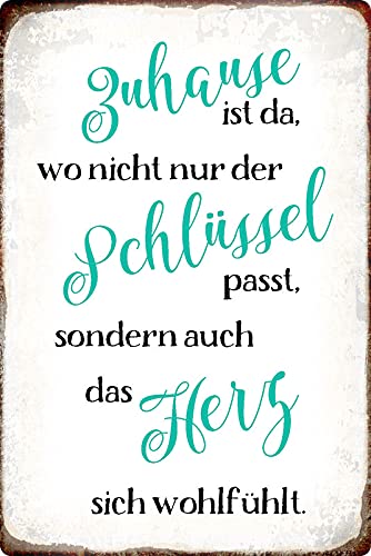 Metall Schild 20x30cm Zuhause ist da … Spruch Sprüche Blechschild Metall Schild 20x30cm Zuhause ist da … Spruch Sprüche Blechschild von Generisch