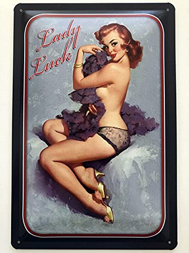 Metall Schild 20x30cm sexy pin up Lady Luck Retro Blechschild Metall Schild 20x30cm sexy pin up Lady Luck Retro Blechschild von Generisch